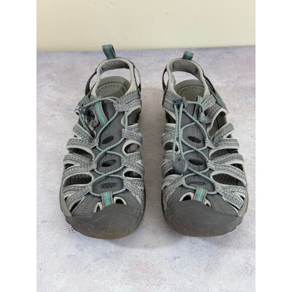 Keen Whisper Hiking Sandals Women's Sz 9.5/EU40 Gray Teal Trekking Outdoor - Picture 1 of 10